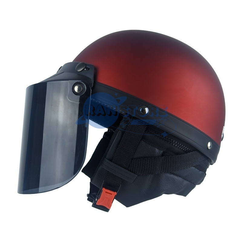 Helm Vintage Chip Cetok Vespa Bogo ACN Setengah Kepala Pria Wanita Dewasa Kaca Datar