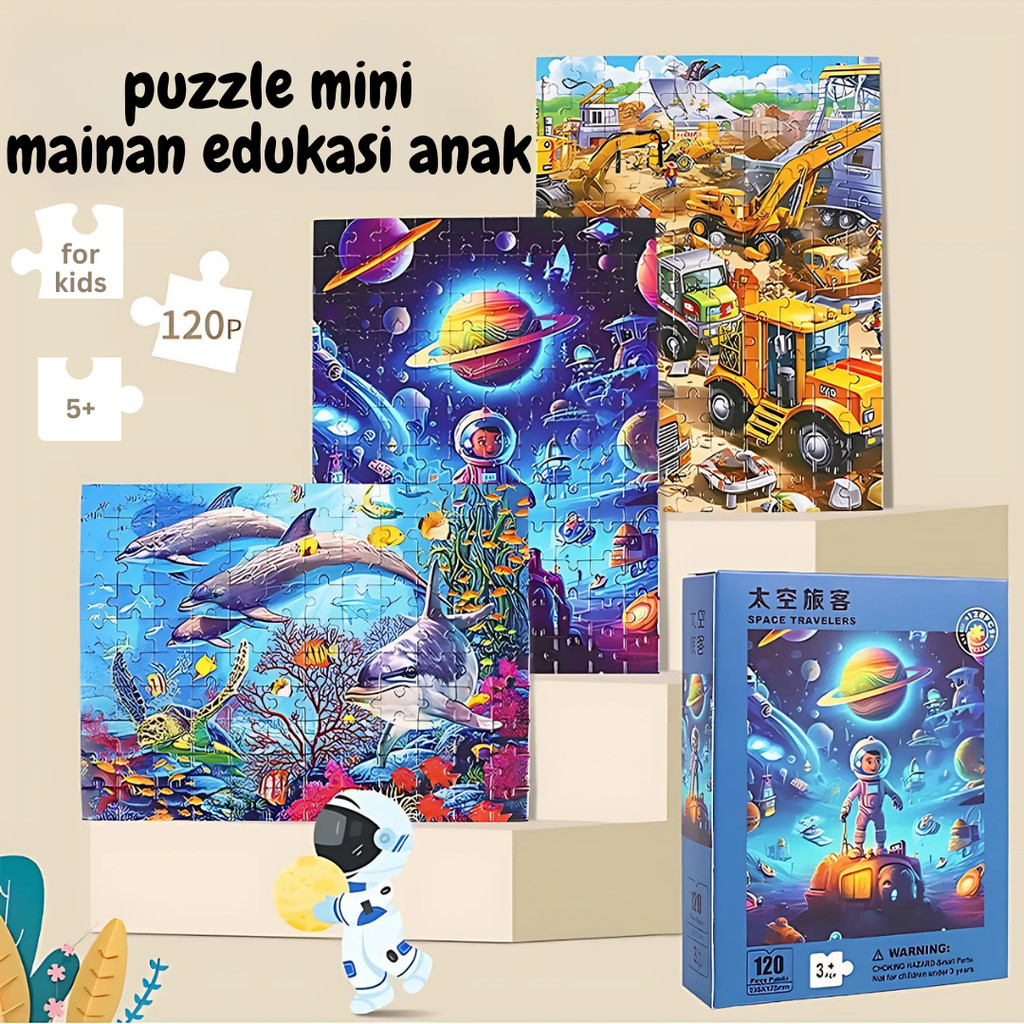 [GROSIR ATK] PUZZLE MINI MAINAN EDUKASI ANAK DENGAN 120 KEPING PASANGAN GAMBAR KARTUN UNIK