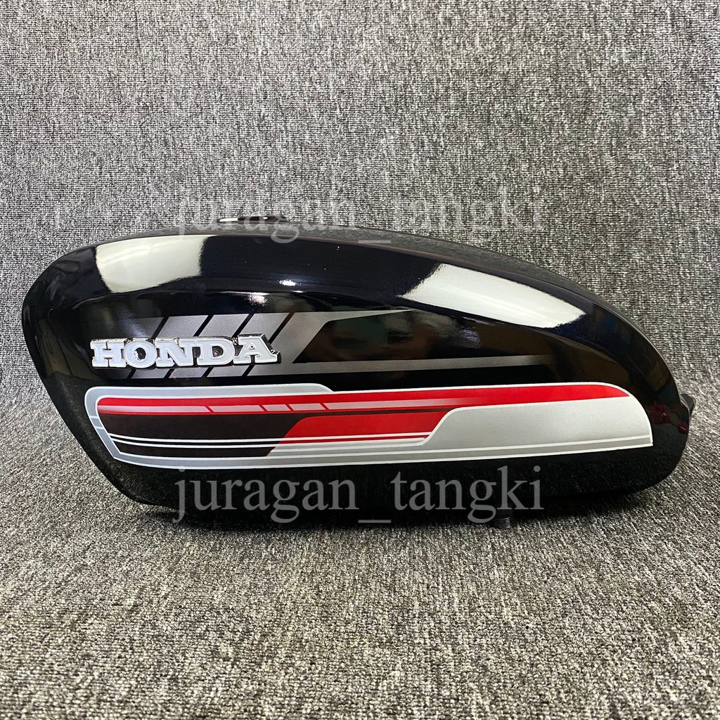 Tangki CB 125 Cat Grafis 003 Hitam Merah Silver – Tangki Bensin Honda CB125