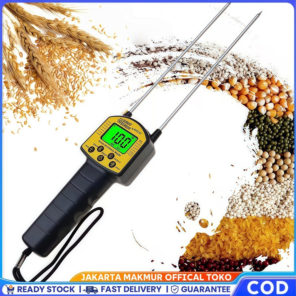 TERLARISGrain Moisture Meter Alat Pengukur Kadar Air Beras Padi Digital Tester Biji Jagung Ukur Kele