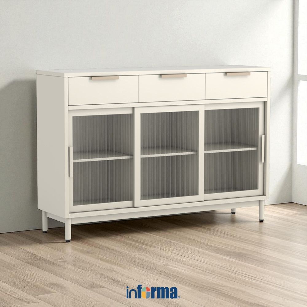 Informa Jerald Kabinet Dapur 148X40X101.5 cm - Krem Lemari Kabinet Dapur Serbaguna Kitchen Storage T