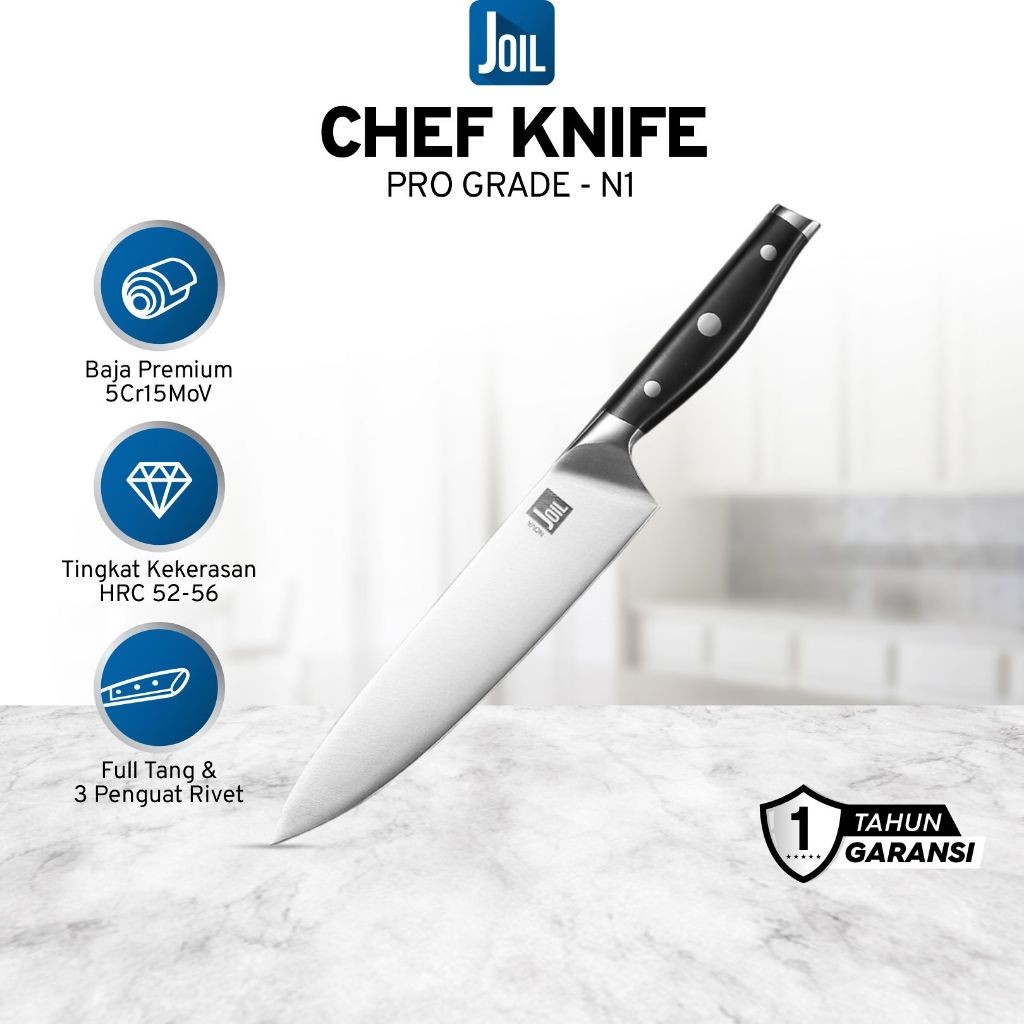 Joil Pisau Dapur Chef Knife Baja Stainless Steel NG1Murah