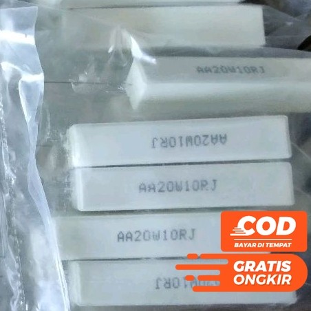 RESISTOR KAPUR 10OHM 20WATT / R KAPUR 10OHM 20W / RESISTOR 10 OHM 20 WATT