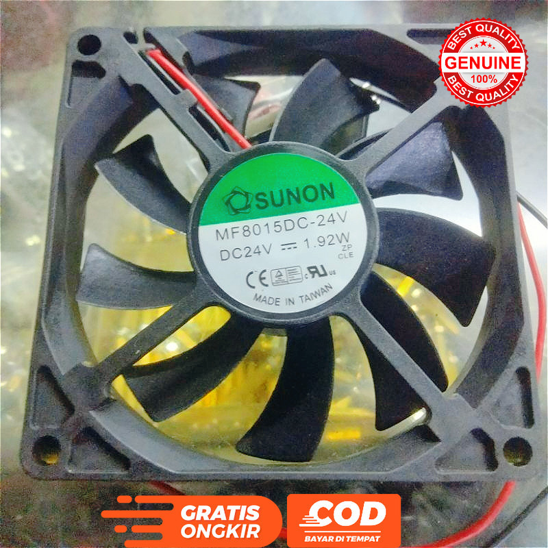 FAN DC 24 VOLT 0.08 Amper 8 CM TEBAL 1,5 CM KIPAS HEATSINK SUNON