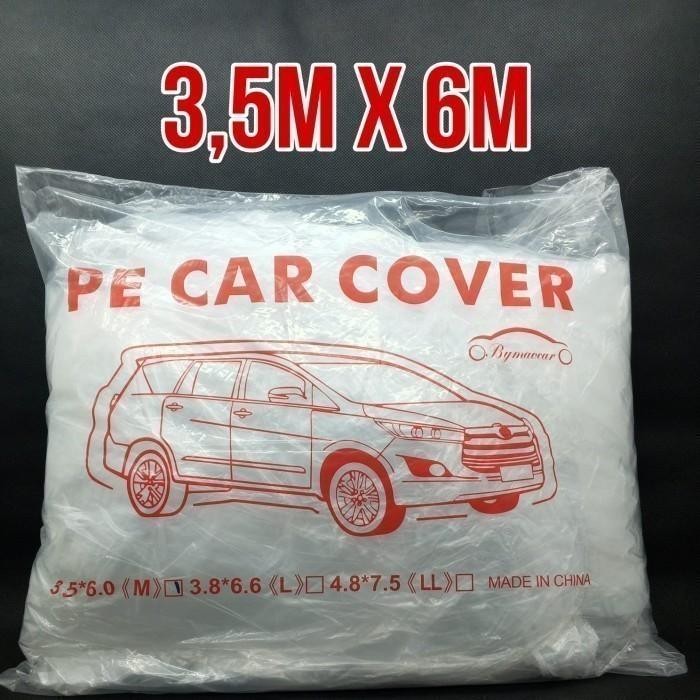 Sarung Mobil Cover Mobil Selimut Mobil Plastik Transparan Grade A Plastik Bening - M