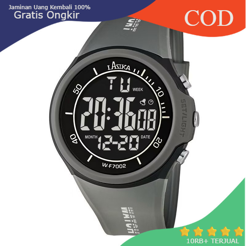 Jam Tangan Pria Lasika 5002 Digital Anti Air Ori Strap Rubber Karet