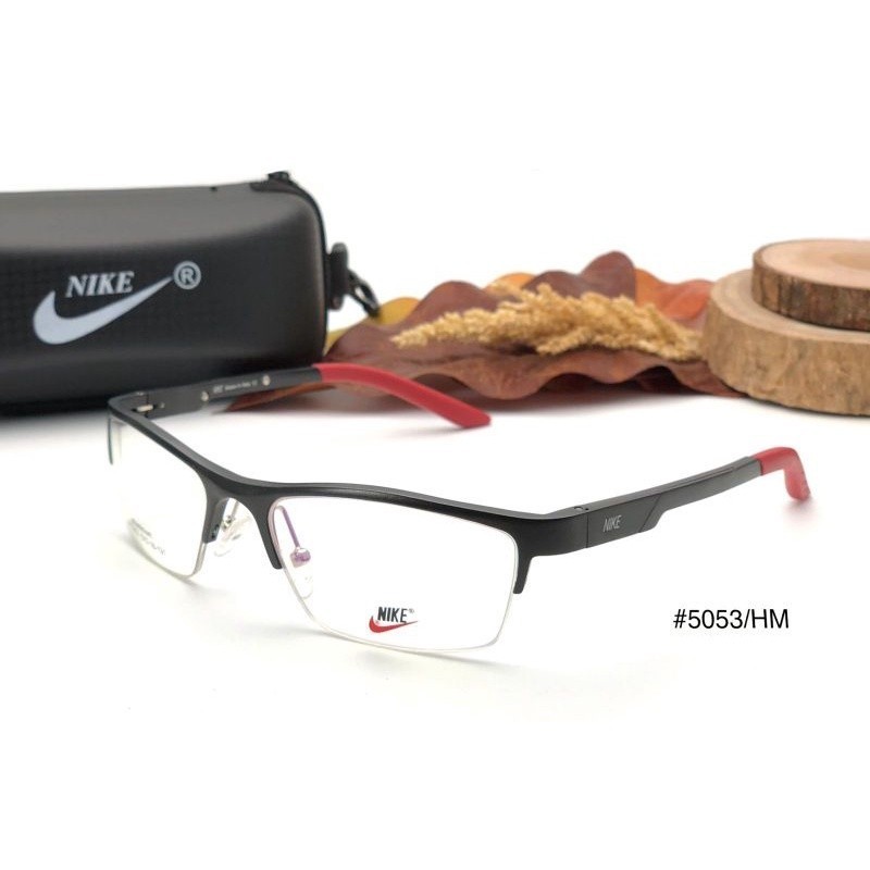 FRAME SPORT KACAMATA NIKE 5053 FULL TITANIUM  METAL PRIA WANITA CESUAL LENSA ANTU RADIASI BLURAY PHO
