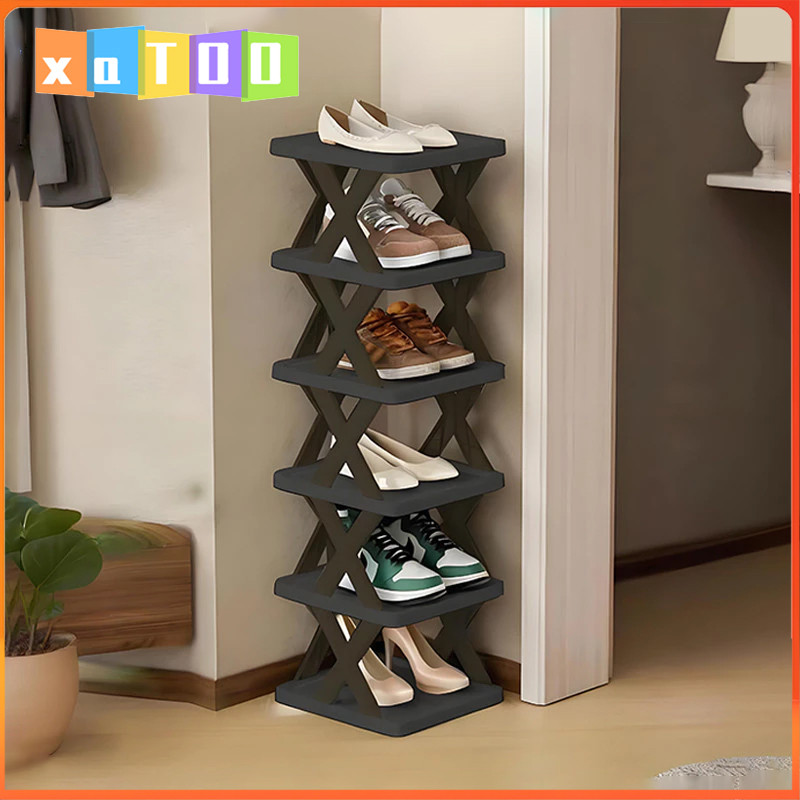 Rak Sepatu Plastik Minimalis 2/3/4/5/6 / sepatu susun rak/ Rak Sepatu Kecil Sederhana Untuk Asrama/S