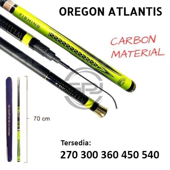 Joran Tegek Oregon Atlantis 270 300 360 450 540 630 720 5h Carbon Material Highly Sensitive Rod Atau