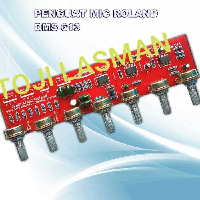 Penguat mic roland Rolan dms 613 dms613 platinum kit mixer 1 chanel original platinum bogor kit pcb 