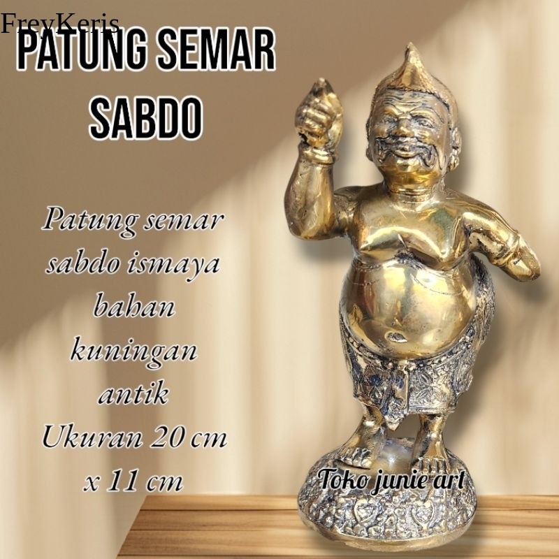 PATUNG SEMAR ISMOYO KUNINGAN 20 CM FOTO ASLI GESER >> FR4