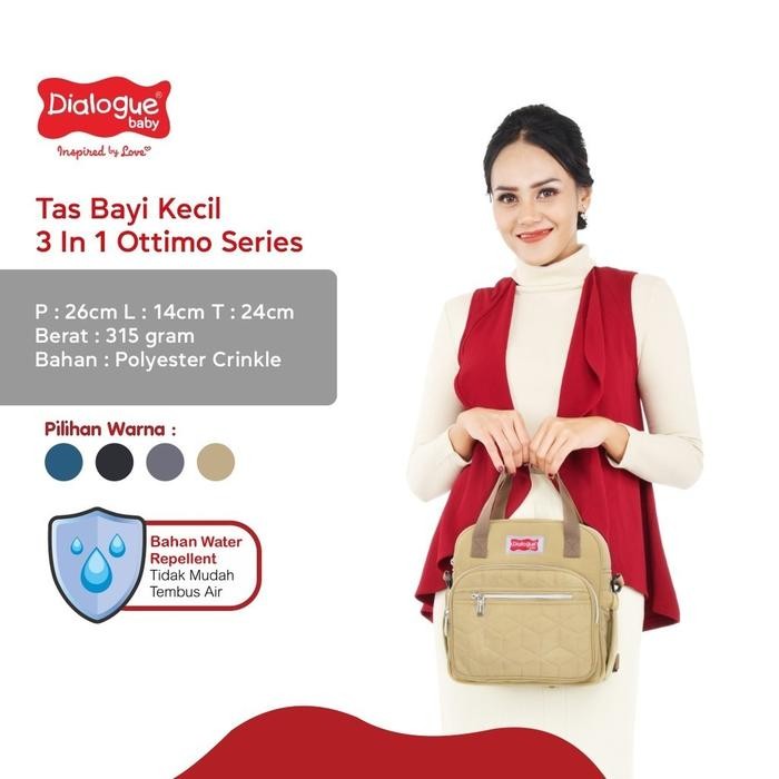 Dialogue Baby Tas Perlengkapan Bayi Ukuran Kecil 3 In 1 Ottimo Series DGT7427 - HITAM