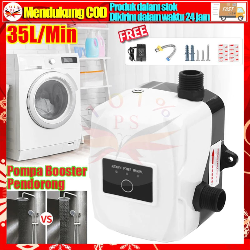 Pompa Booster Pendorong Air Booster Pump Otomatis 150Watt 36L/min Mesin Pendorong Air Shower Water H