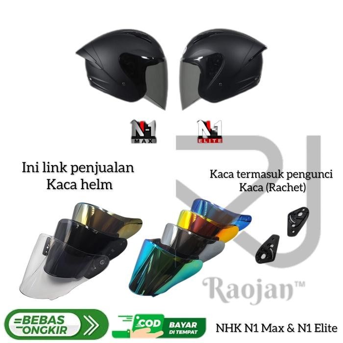 Kaca helm Flat / Datar NHK N1 Max Visor helm NHK N1 Elite