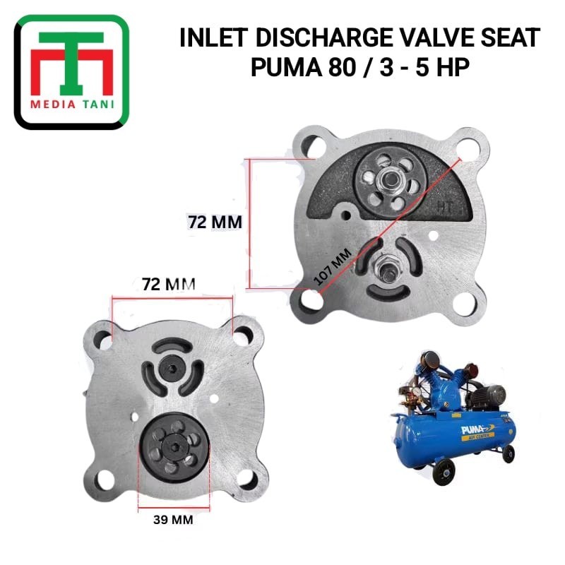Inlet Discharge Valve Seat PUMA 80 Valve Assy Klep Kompresor Angin Puma Type 3 - 5 HP