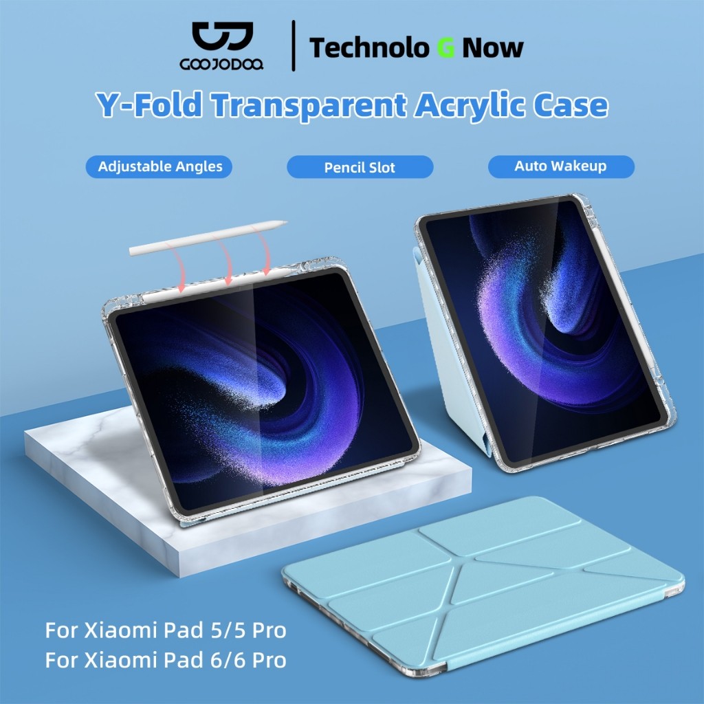 Goojodoq for Xiaomi Pad 6 5 Case Mi Pad 5 Pro with Pen Slot Holder Tablet Protector Smart Cover