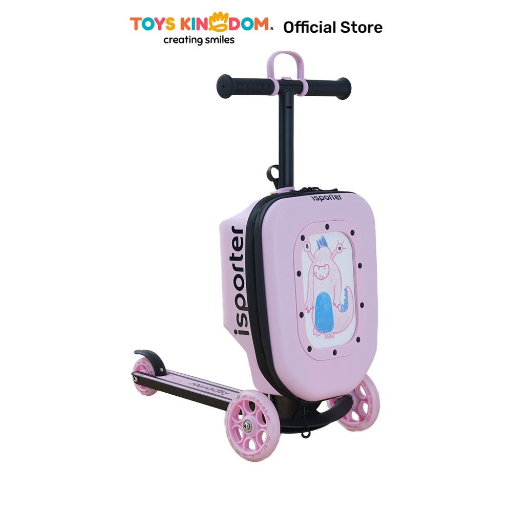 Toys Kingdom Paso Isporter Koper Skuter - Pink Sekuter Scooter Luggage Ride On Koper Anak Kids Trave