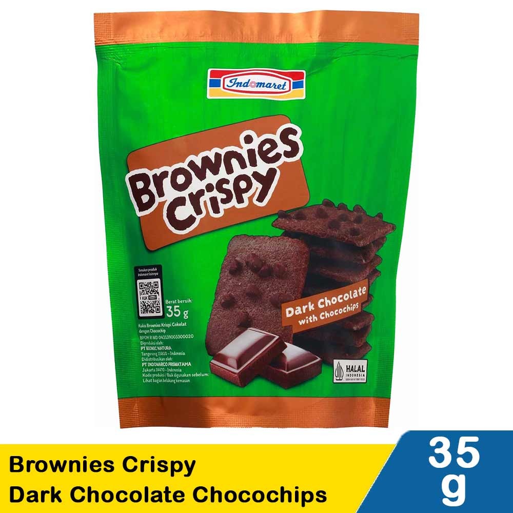 INDOMARET BROWNIES CRISPY DARK CHOCOLATE CHOCOHIPS 35g