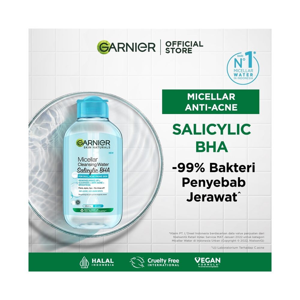 GARNIER MICELLAR CLEANSING WATER SALICYLIC BHA 125mL
