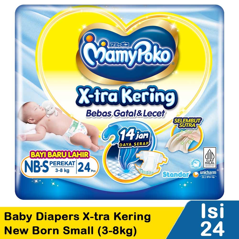 Mamy Poko Baby Diapers Standar 24'S Tipe Perekat Small