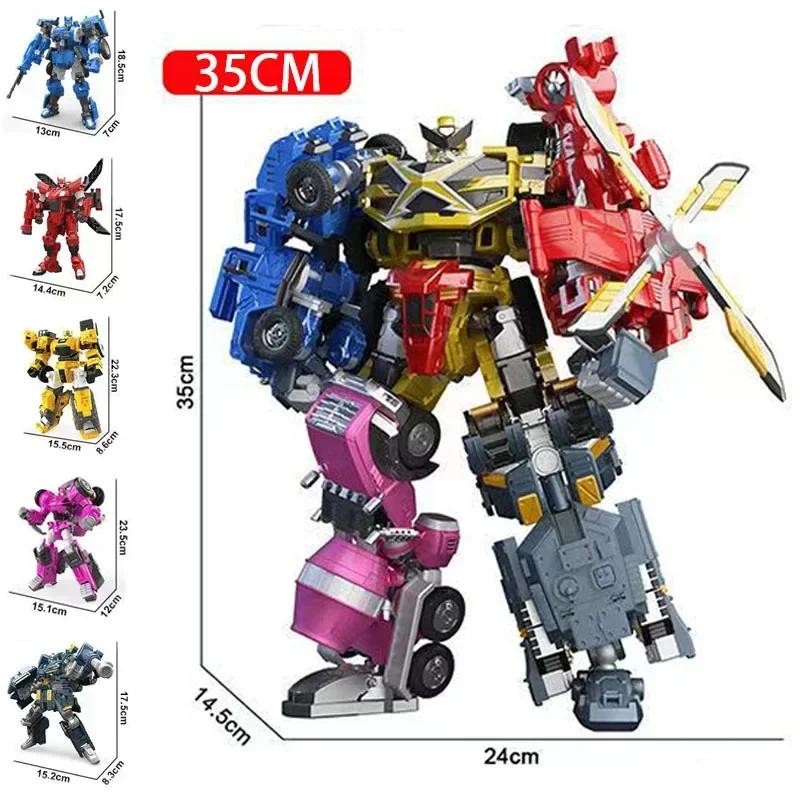 MiniForce 5 in 1 Penta X Ranger Transformation Robot Bot PENTATRON Model Mini Force Deformation Comb