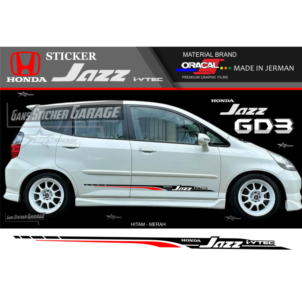GNSticker sticker honda jazz gd3 sticker variasi honda jazz gd3