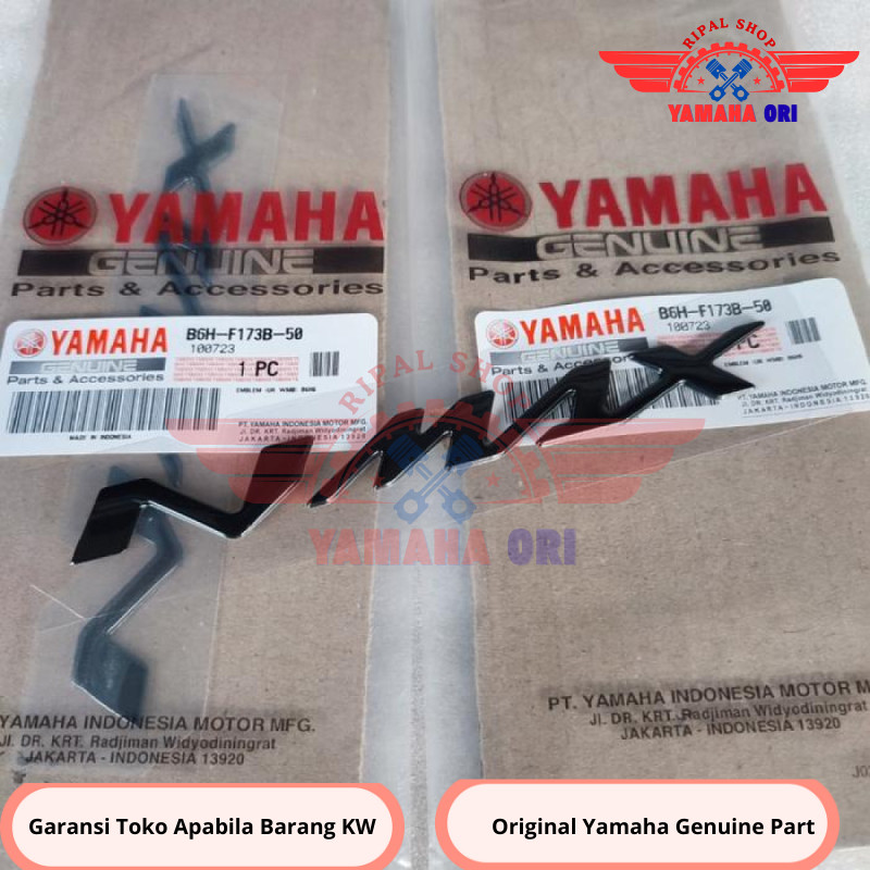 sticker Emblem 3D logo body Nmax N-Max New Hitam B6H-F173B-50