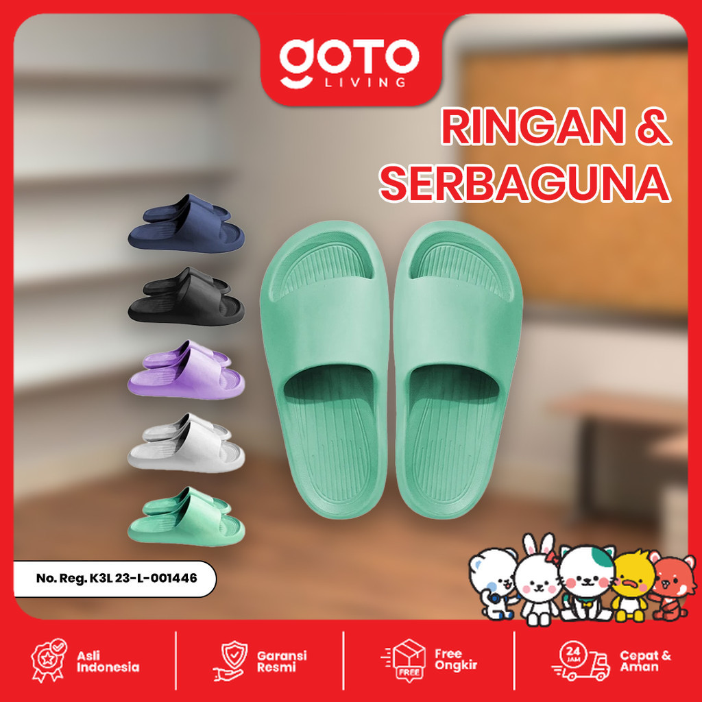 Goto Cesco Sandal Rumah Hotel Sendal Karet Kamar Mandi Empuk Anti Slip
