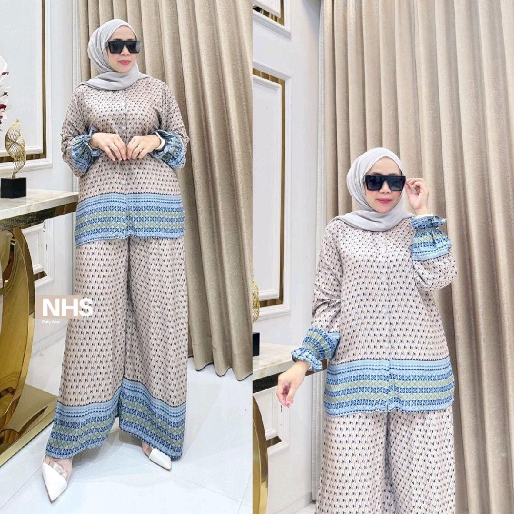 Zalika set atasan dan bawahan kulot oneset