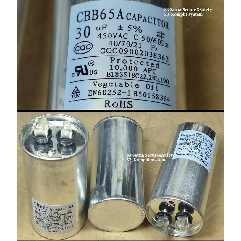 KAPASITOR 30UF 450VAC BULAT 30 UF Condensator Capasitor ELCO