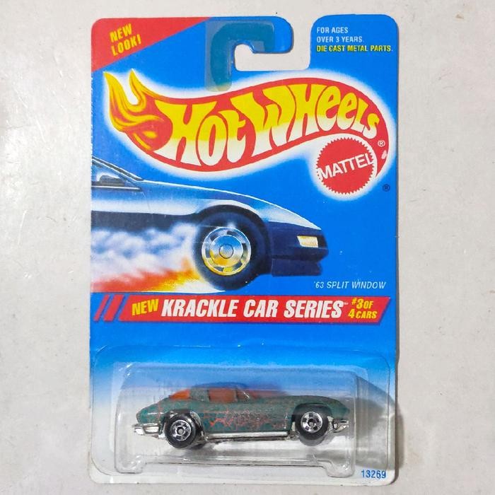 Hotwheels Hot Wheels 63 Vette Corvette Split Window hijau 1995 Ban BW rare
