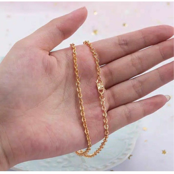 Kalung Titanium DONAT SINAR Kokot S ANTI KARAT TIDAK MUDAH LUNTUR