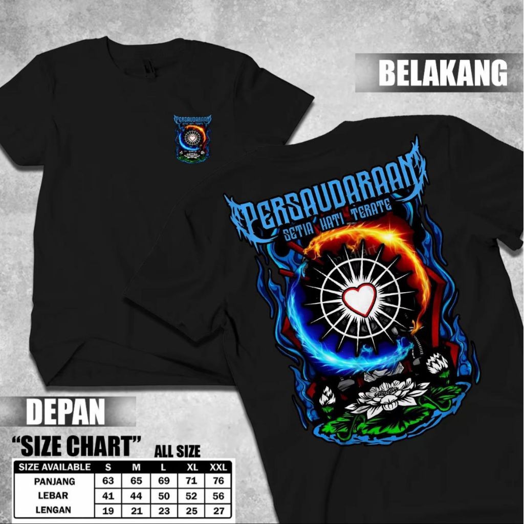 Kaos PSHT Terate setia hati kaos komunitas perguruan silat baju pria terlaris teramai gambar warna b