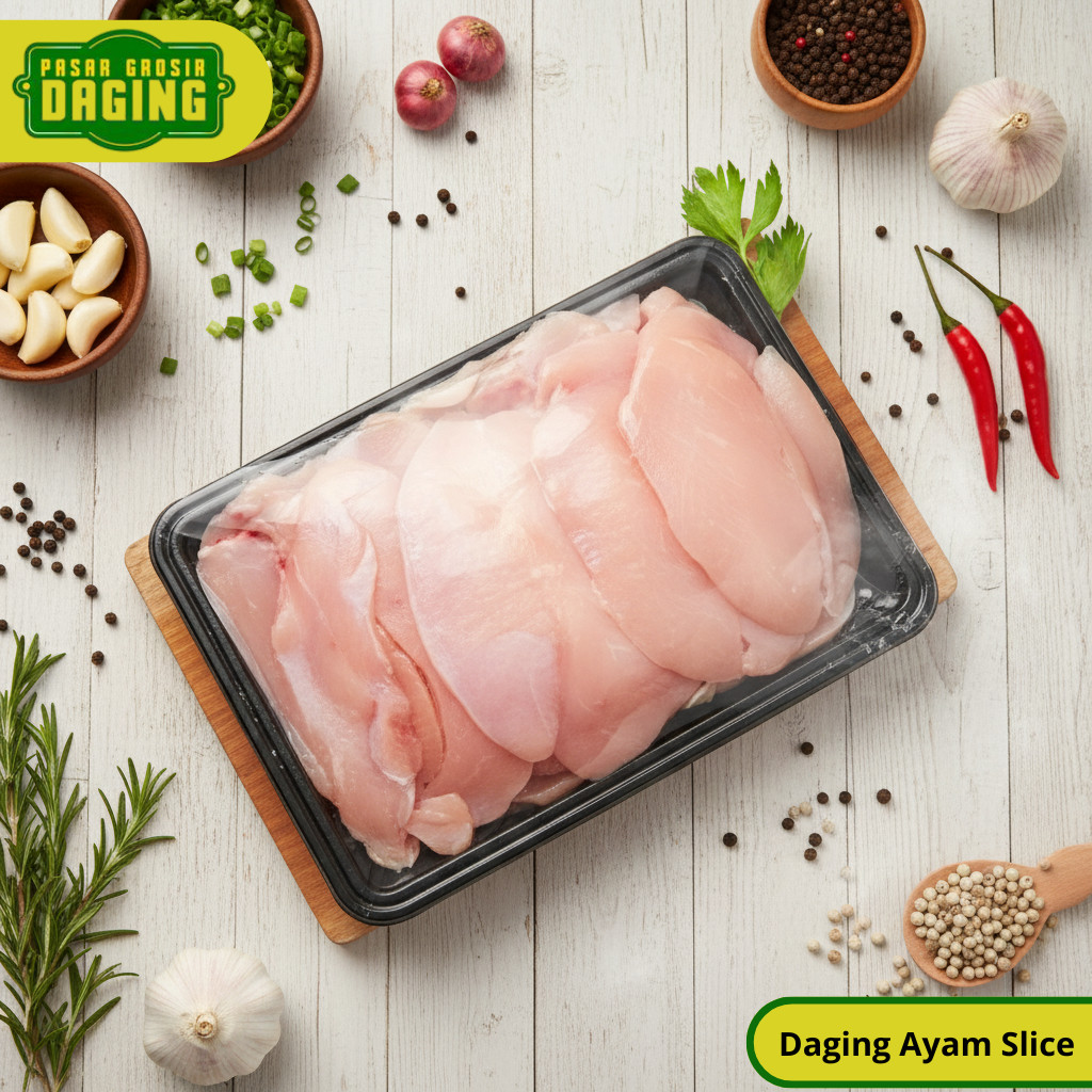 Daging Ayam Slice / Chicken Slice 500gr