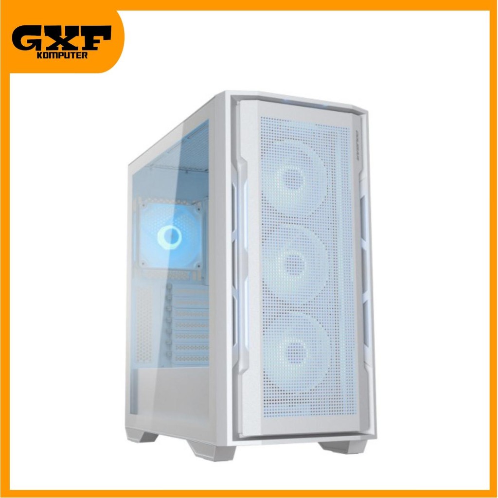 Casing Cougar Uniface White RGB - Mid Tower - Include 4 Fan