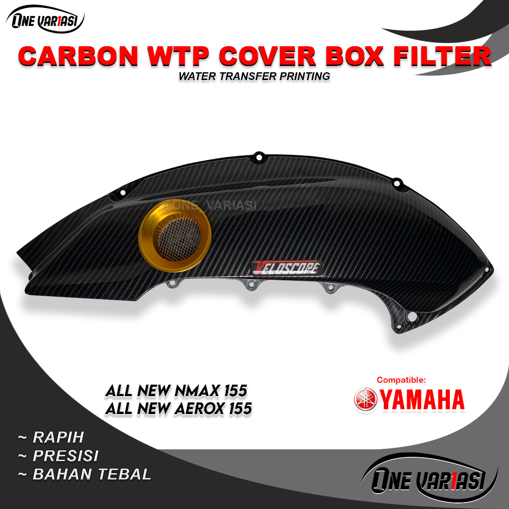 COVER TUTUP BOX FILTER VELOCITY CARBON NMAX AEROX 155 NEW / TUTUP BOX FILTER ALL NEW NMAX 155 / VELO