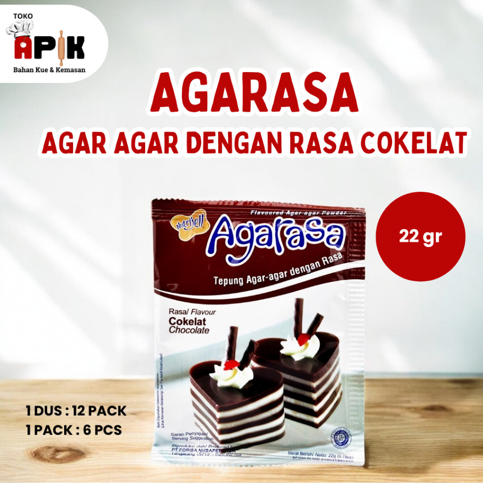 NUTRIJELL AGARASA TEPUNG AGAR AGAR DENGAN RASA 11GR / AGARASA NUTRIJEL AGAR AGAR RASA COKLAT VANILA