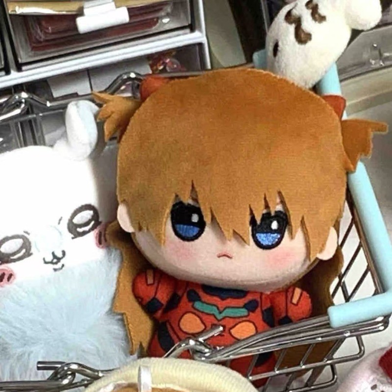 Anime Cute Peripheral Asuka Langley Soryu Nunu EVA Ayanami Rei Attribute 10cm Cotton Doll Pent Star 