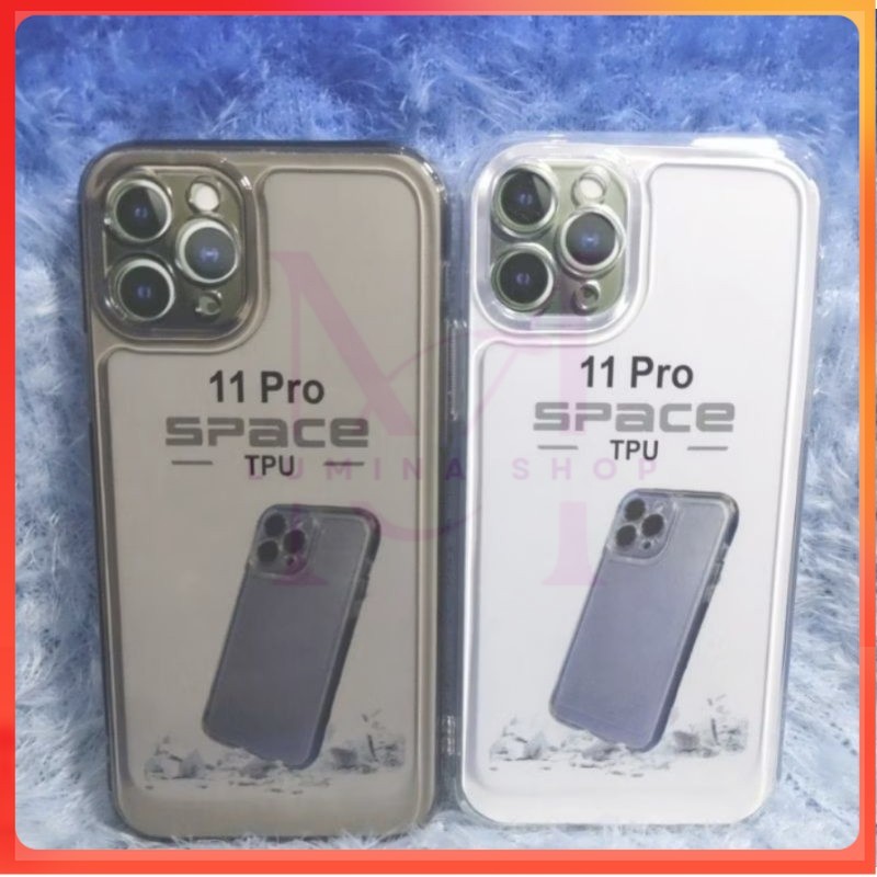 PROMO+COD Softcase Casing Clear Space iPhone 11 pro Slikon transparan dan pelindung belakang hp+came