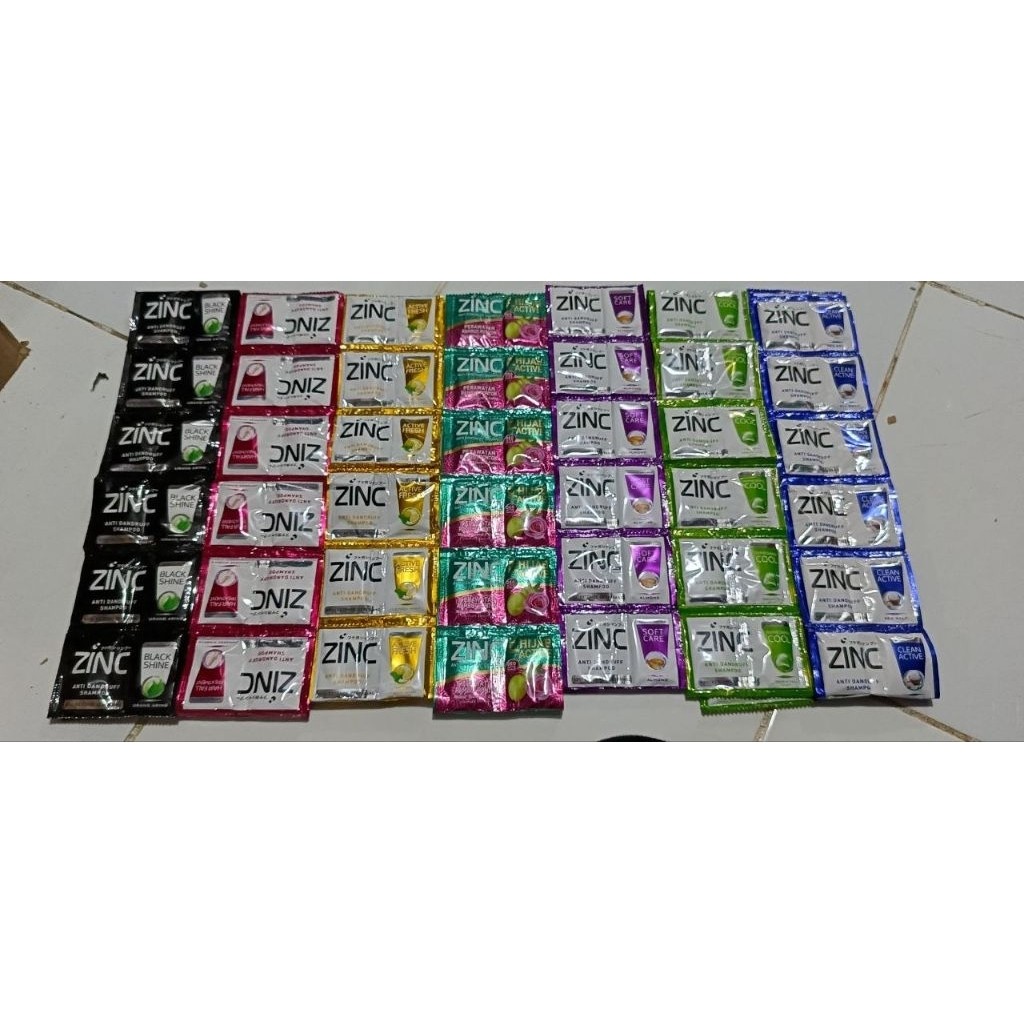 Sampo Zinc Sachet 1 Renceng Isi 24 Sachet