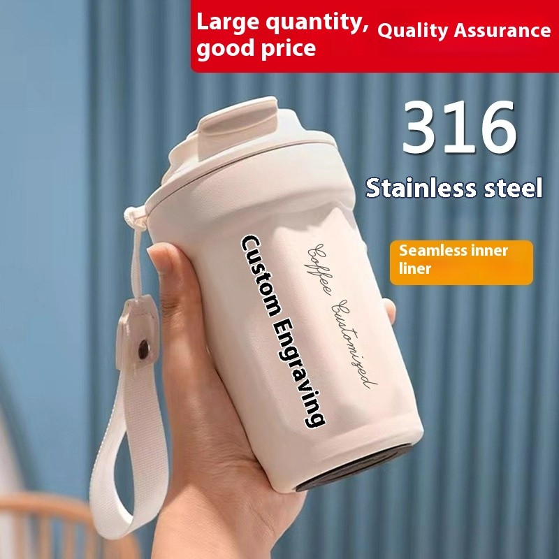 Coffee cup custom logo water cup advertising party souvenir gift custom thermos engraving cup letter