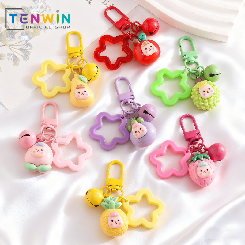 Liontin gantungan kunci buah bel lucu DIY casing ponsel liontin aksesori tas