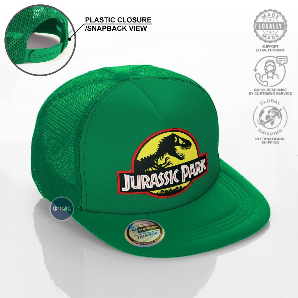 SB - Jurassic Park Snapback /Topi Snapback Pria /Topi Trucker Jaring /Topi Distro Skena Outfit /Topi