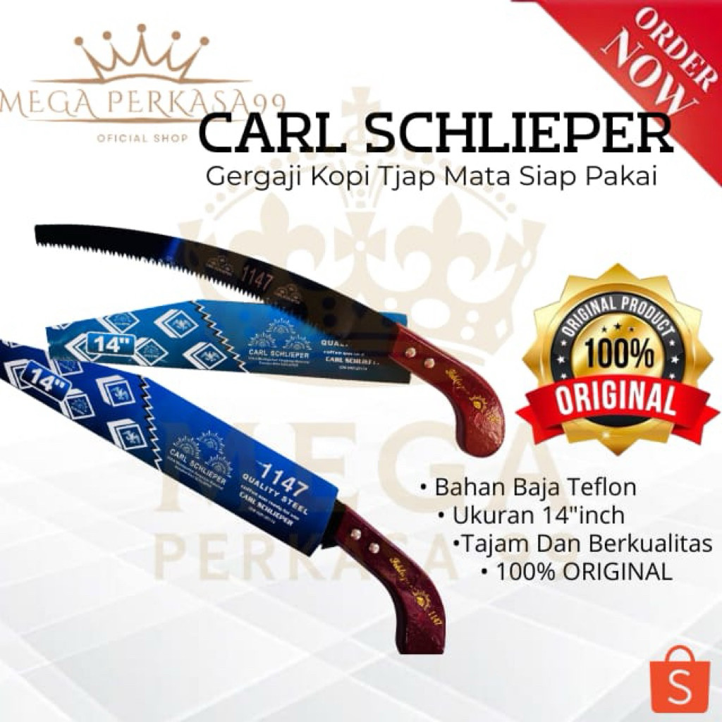 Graji Kopi / Graji Kayu Cap Mata CARL SCHLIEPER 14 inci Gergaji Kayu / Gergaji Ranting Kopi