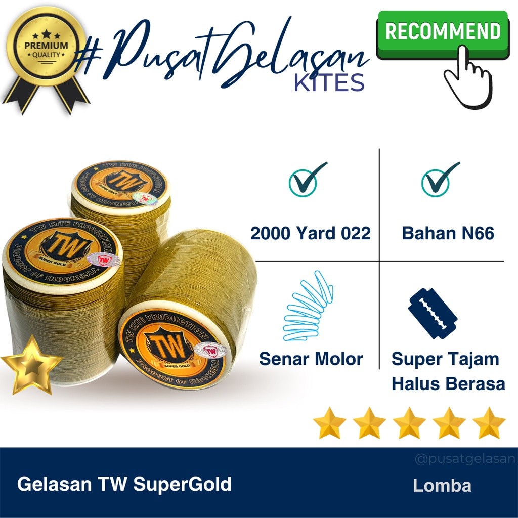 Gelasan TW Gold 022 Super Turnamen Treatmen Hoby Layangan