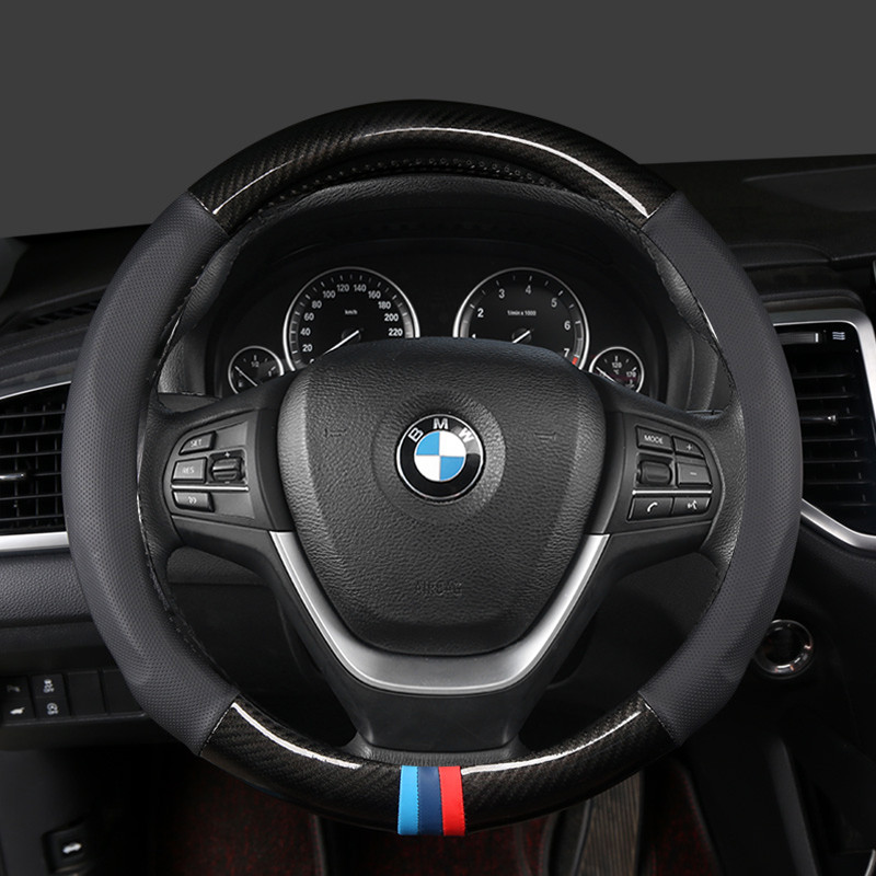Car Steering-Wheels Cover 38cm 15"Leather For BMW 1 2 3 4 5 6 7 Z Series E46 E90 E87 F20 F22 F45 F30