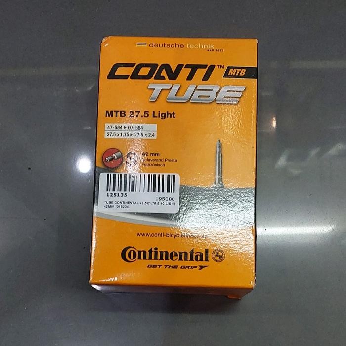 Tube Continental 27.5 x 1.75-2.40 42mm Presta Original Ban Dalam Sepeda Continental