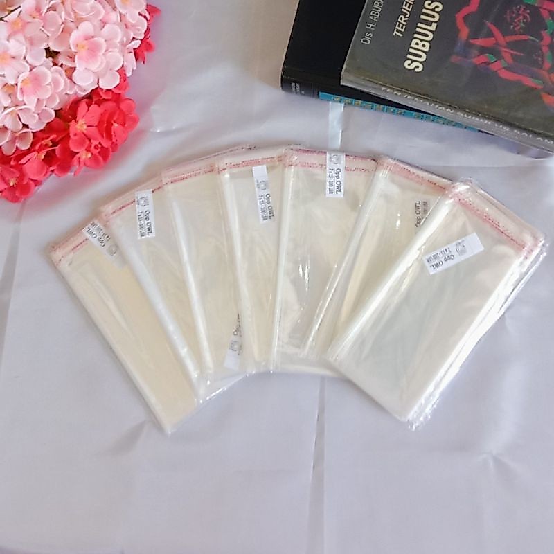 ( 100 lembar ) PLASTIK OPP UANG 7 X 15 MONEY BUKET PLASTIK LEM SEAL 100 LEMBAR PLASTIK KEMAS BENING