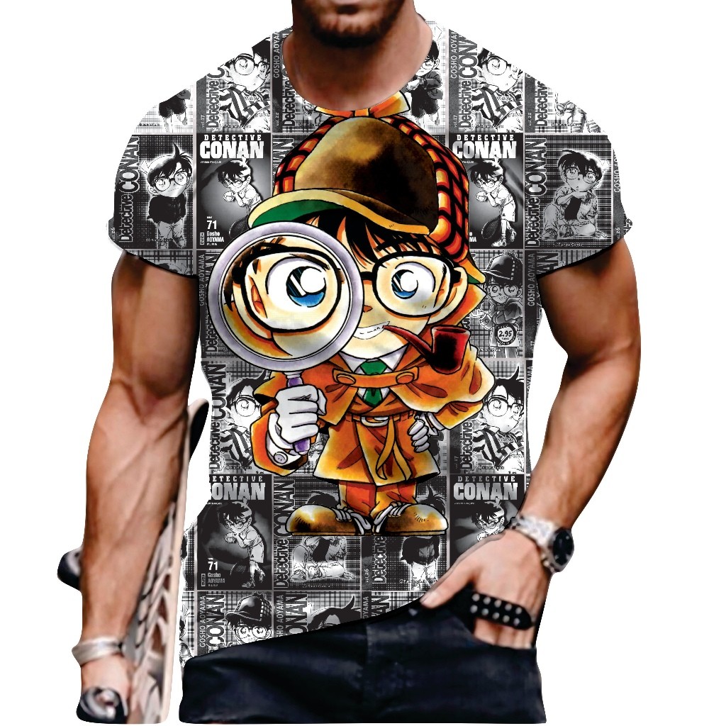 KAOS TAG THAILAND CONAN LOOP (AOP) ALL OF PRINT | ANIME KOMIK COMIC FULLPRINT FULL PRINT T-SHIRT