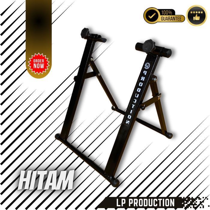 Stand Paddock Sepeda Statis Bike Trainer Fixie Roadbike MTB Seli UNIVERSAL Outdoor - Hitam